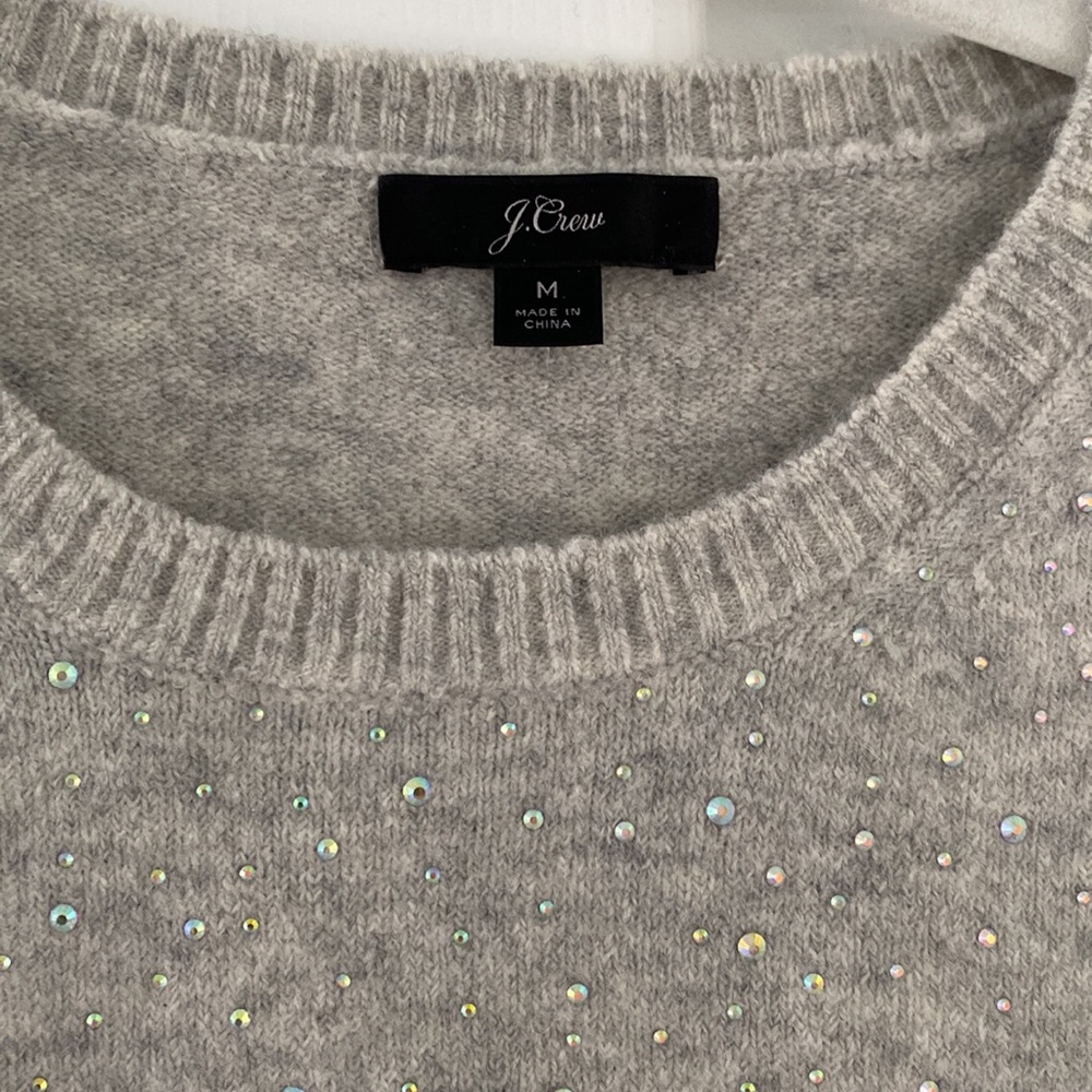 J Crew rhinestone covered sparkly sweater